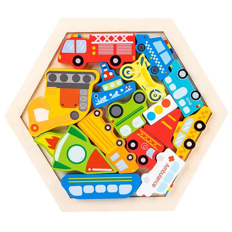 Baby toy Wooden jigsaw Puzzle Creative 3D Puzzle for Children's Intelligence Development Ealy Educational toy for Children - InnovaCuisine