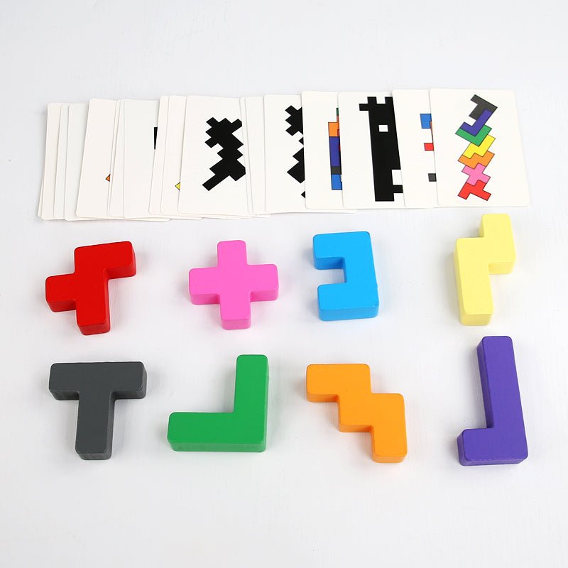 Puzzle Montessori Géométrique à Cartes Ombres — Jeu de Logique et Reconnaissance des Formes pour Enfant 4 - 6 ans - InnovaCuisine