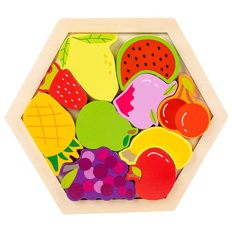 Baby toy Wooden jigsaw Puzzle Creative 3D Puzzle for Children's Intelligence Development Ealy Educational toy for Children - InnovaCuisine