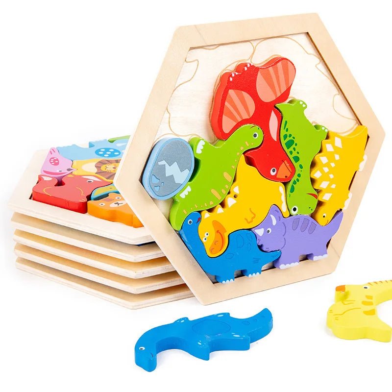 Baby toy Wooden jigsaw Puzzle Creative 3D Puzzle for Children's Intelligence Development Ealy Educational toy for Children - InnovaCuisine