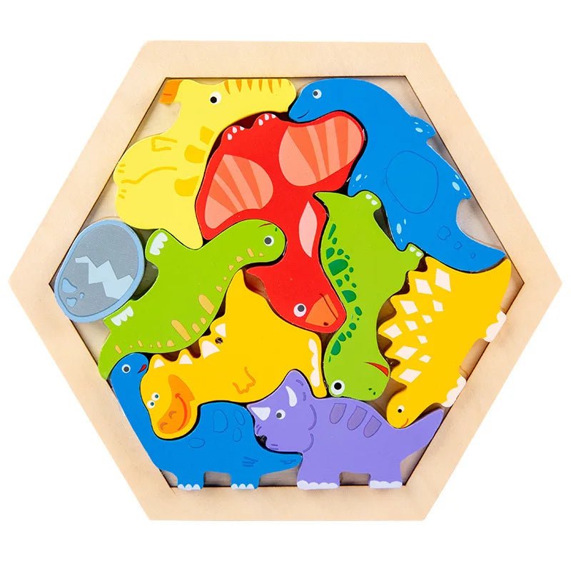 Baby toy Wooden jigsaw Puzzle Creative 3D Puzzle for Children's Intelligence Development Ealy Educational toy for Children - InnovaCuisine
