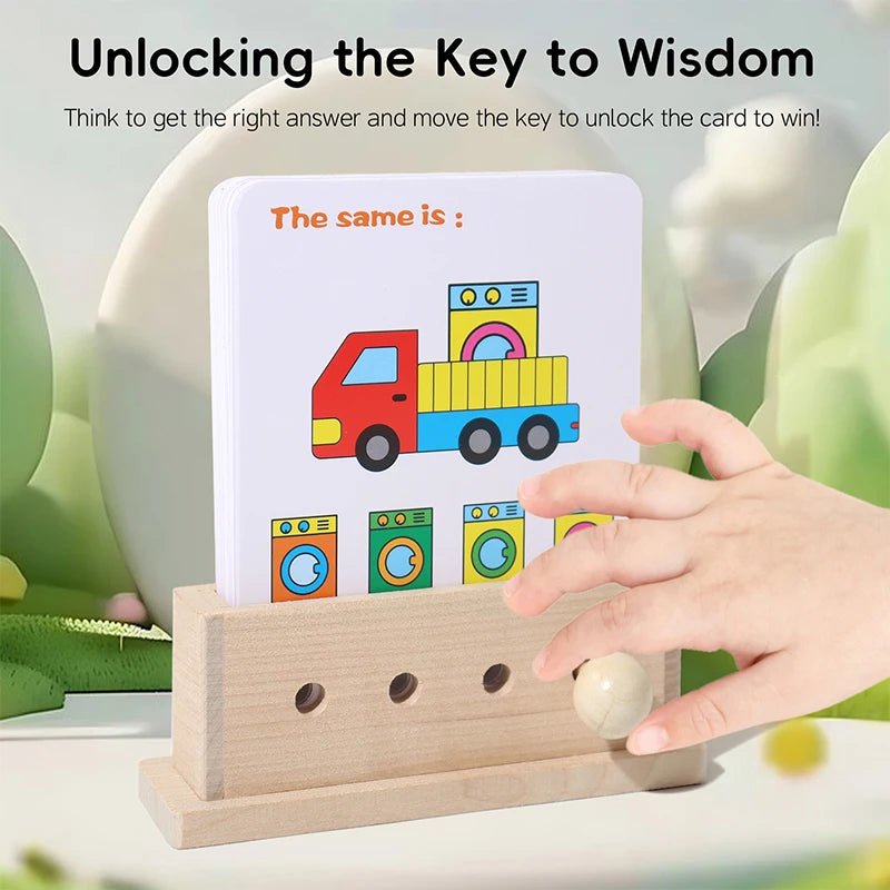 Logic Puzzle Game Educational Toy Set for Kids Logic Unlocking Game Alphabet Learning Activities Preschool Skills Development - InnovaCuisine