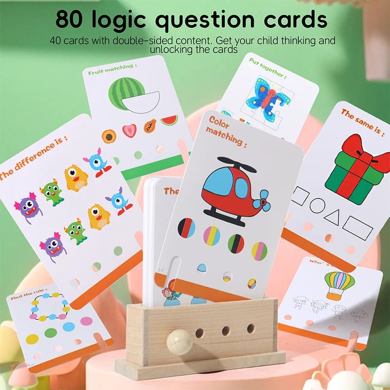 Logic Puzzle Game Educational Toy Set for Kids Logic Unlocking Game Alphabet Learning Activities Preschool Skills Development - InnovaCuisine