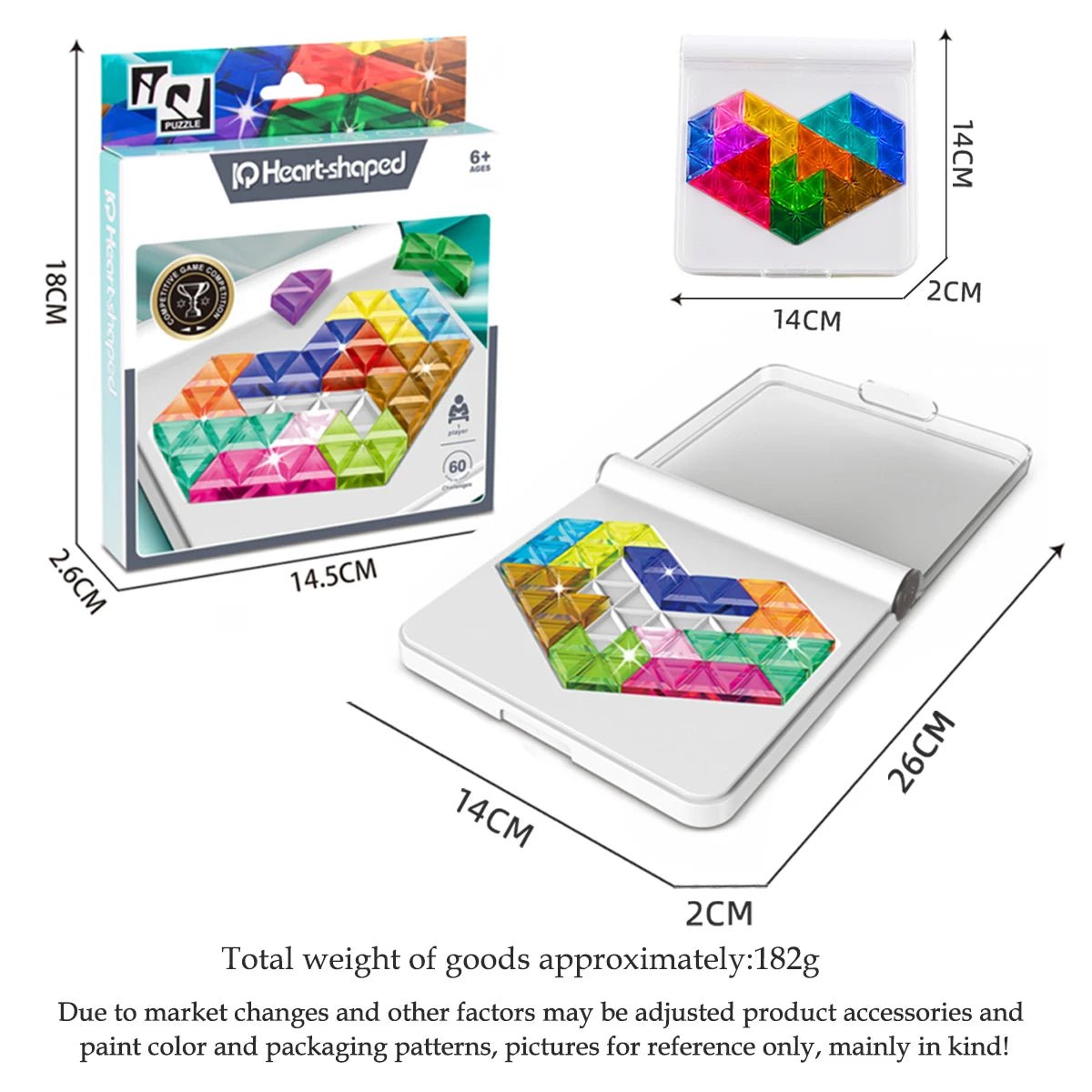 Puzzle Toys. Logical Thinking Training Fun Tabletop Games Multiple Shapes Colors, Advanced Level Gifts for Boys and Girls - InnovaCuisine