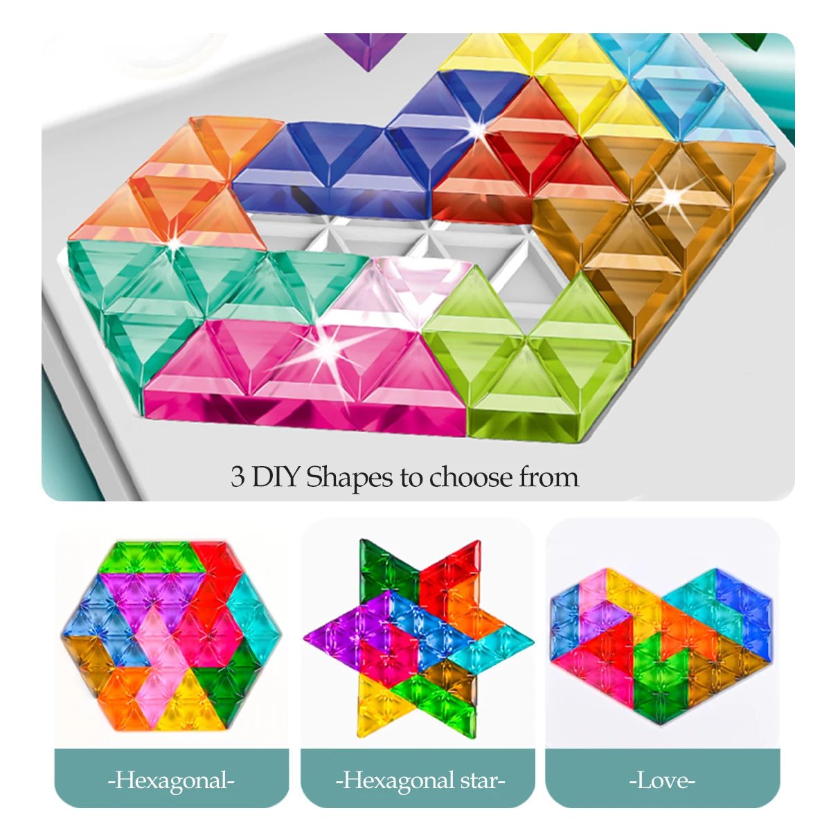 Puzzle Toys. Logical Thinking Training Fun Tabletop Games Multiple Shapes Colors, Advanced Level Gifts for Boys and Girls - InnovaCuisine