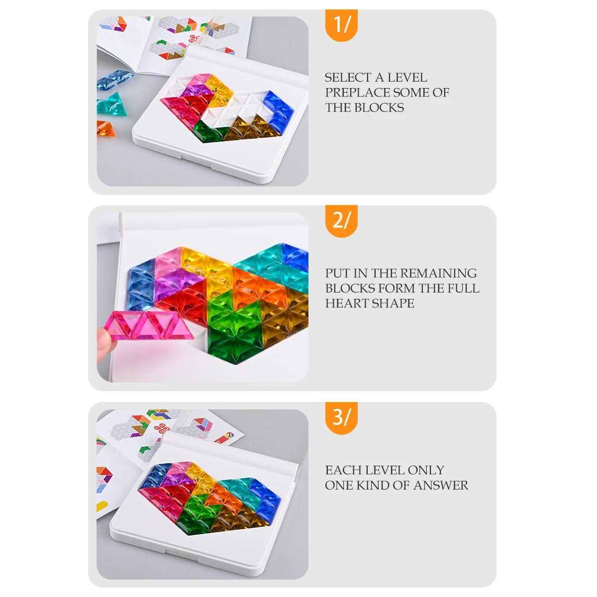 Puzzle Toys. Logical Thinking Training Fun Tabletop Games Multiple Shapes Colors, Advanced Level Gifts for Boys and Girls - InnovaCuisine