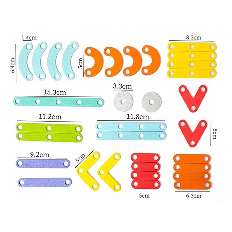 Wooden Montessori Stacking Puzzle – Alphabet, Numbers & Shapes Matching Game, Cognitive Development Toy for Kids Christmas gifts - InnovaCuisine